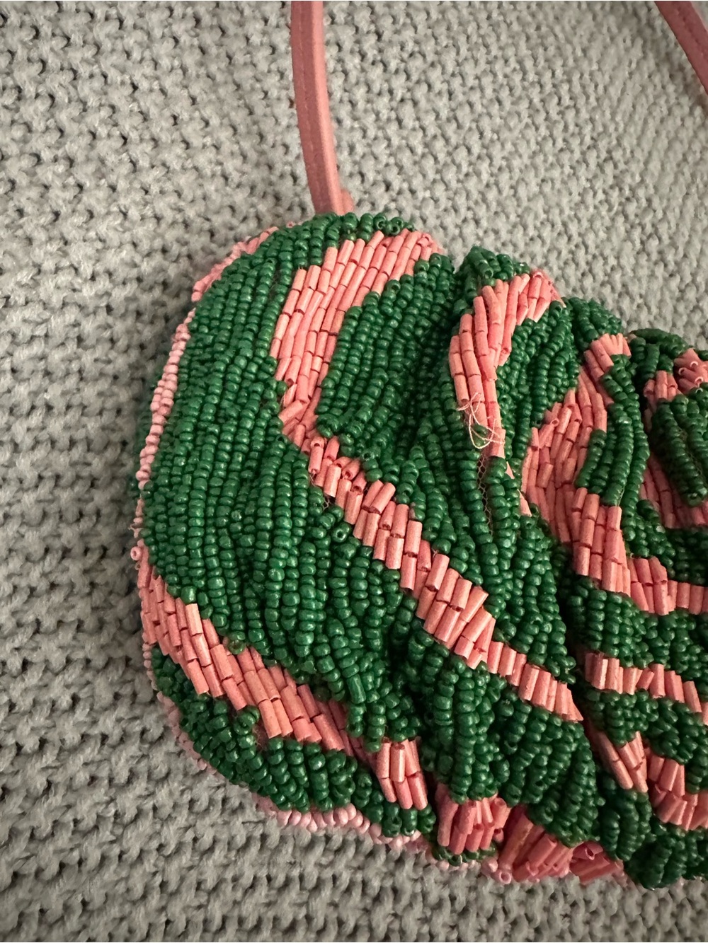 Staud Beaded Bean Emerald Quartz Acid Swirl Clutch Mini Bag - Picture 10 of 15